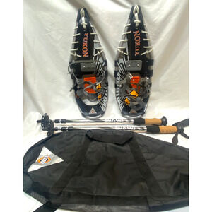 Yukon Charlies Guide Pro V Series Snow Shoes 8x21 Cross Country Poles Bag